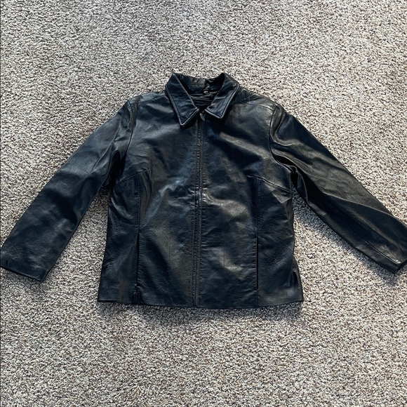 Mossimo Supply Co. Black Leather Jacket - Picture 1 of 4